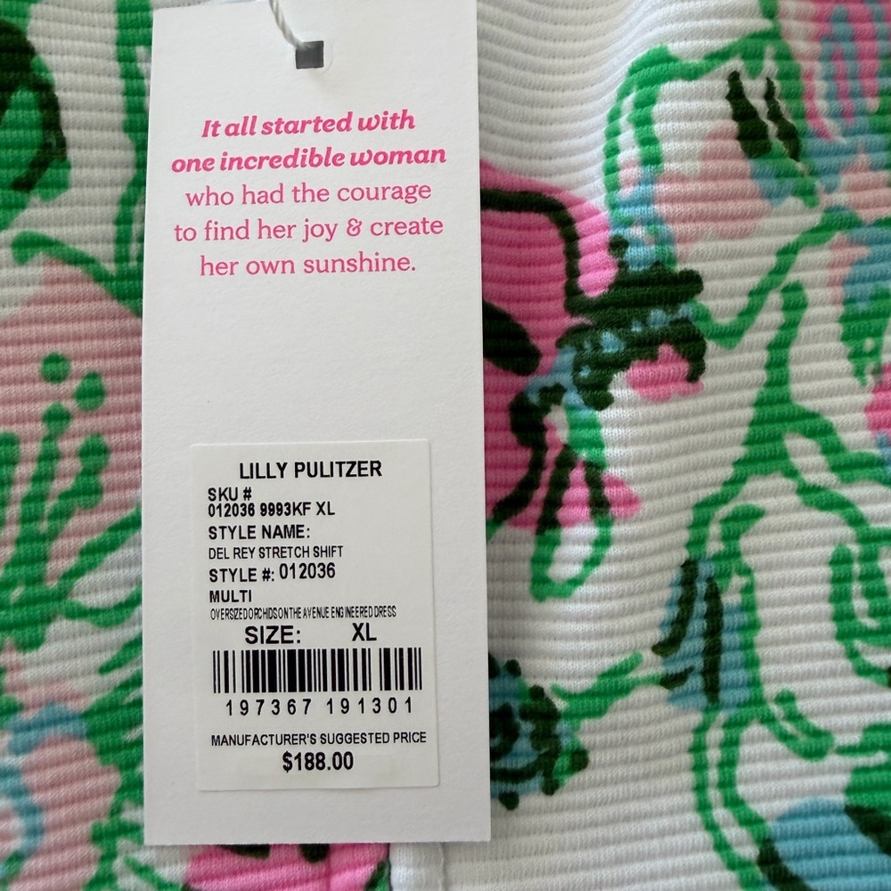 Lilly Pulitzer Del Rey Stretch Shift Dress - Pink, Green, White